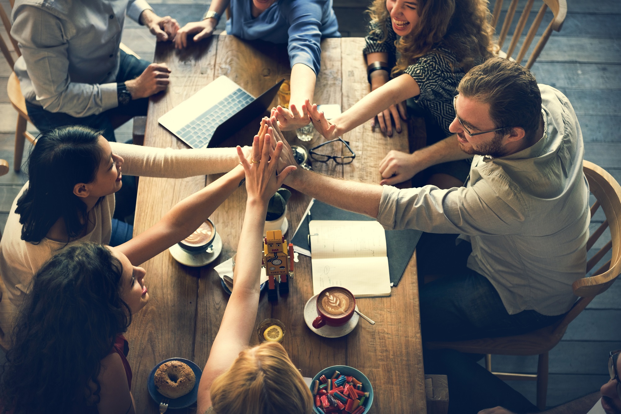 People Hand Assemble Connection Meeting Teamwork Concept